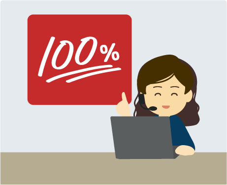100%自社サポート